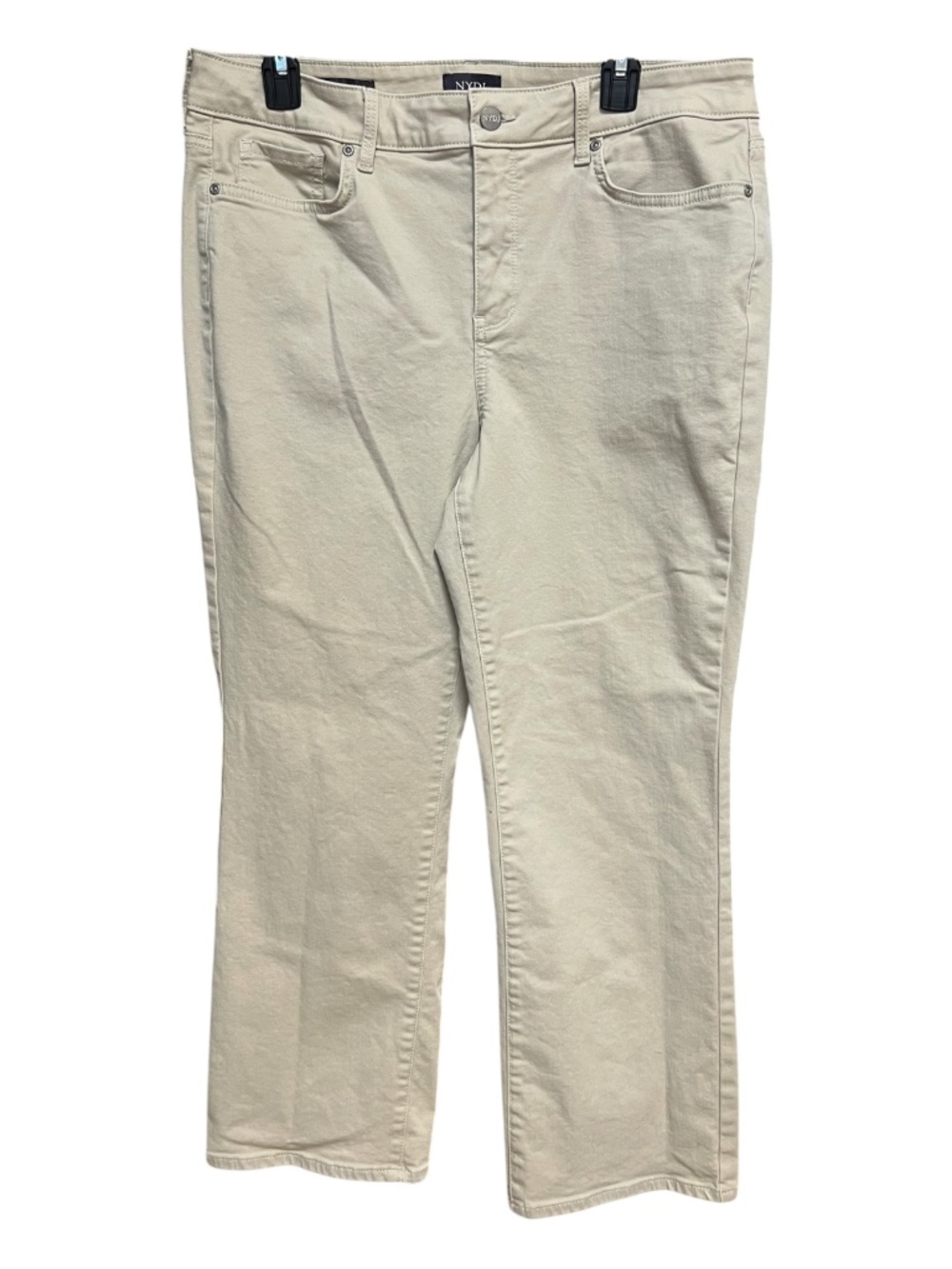 EUC NYDJ Marilyn Straight Jeans Cream Tan | Size 12